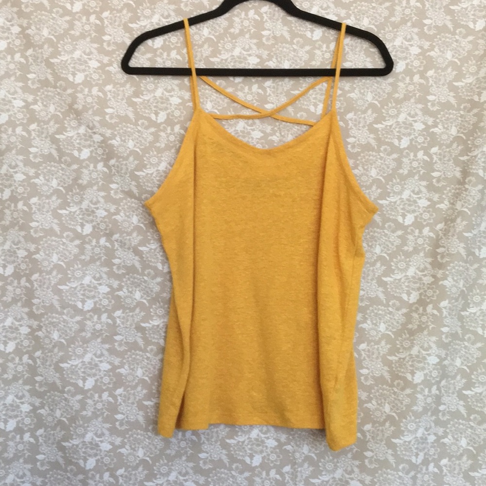 Mustard yellow loose fit tank